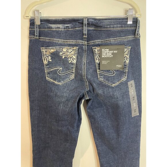 Silver Jeans Co. Elyse Comfort Fit Mid Rise Bootcut Jeans Size W29 L33 - Picture 11 of 16